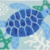 Jellybean Rug Blue Sea Turtle 20" X 30"