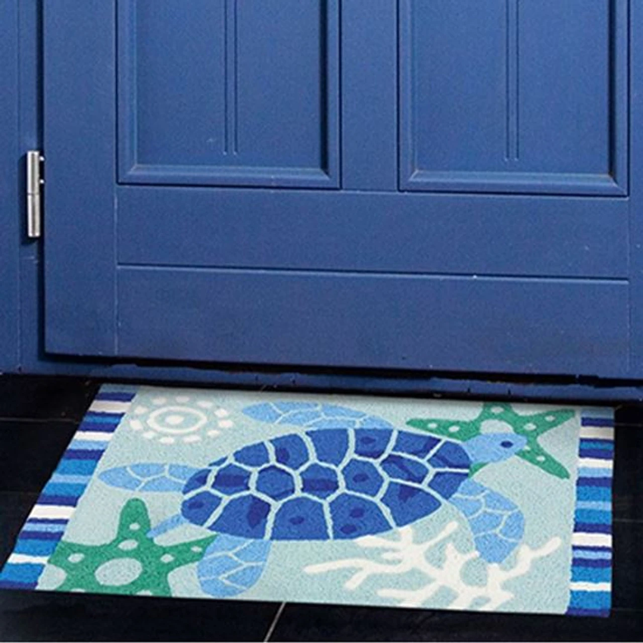 Jellybean Rug Blue Sea Turtle 20" X 30" 2 Jellybean Rug Blue Sea Turtle 20" X 30" - Image 2