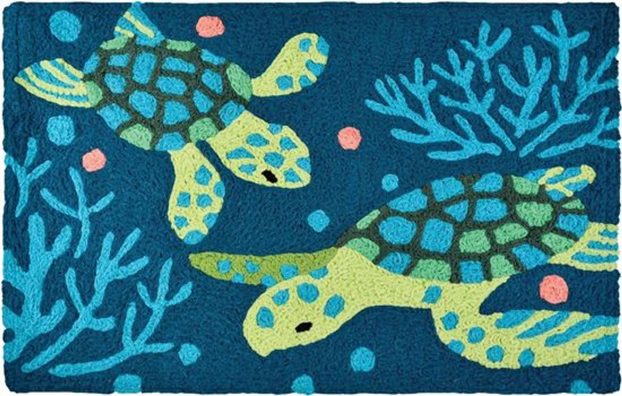 Jellybean Rug Deep Blue Sea Turtles 1 Jellybean Rug Deep Blue Sea Turtles