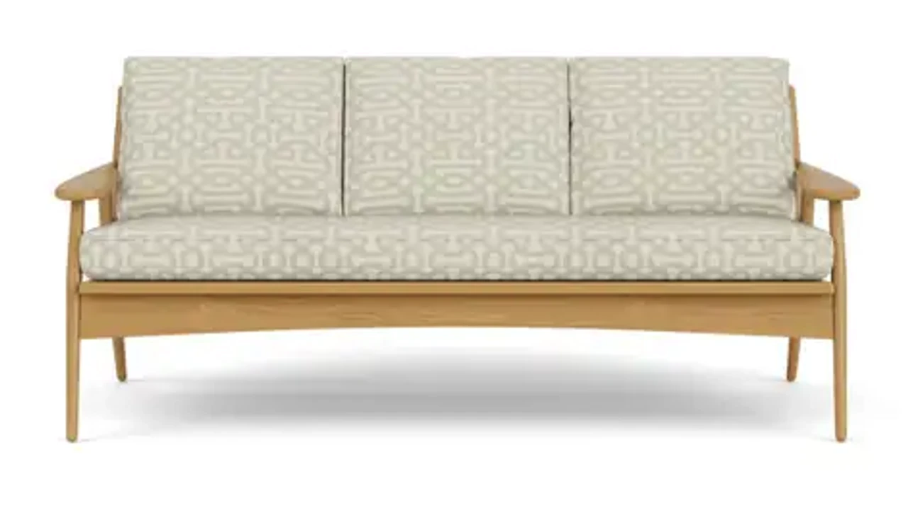 Sunbrella Fretwork Pewter Fabric 2 Sunbrella Fretwork Pewter Fabric - Image 2