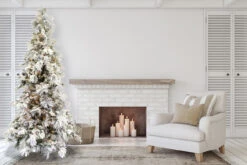 12' Flocked Pine Long Needle Prelit Artificial Christmas Tree -Chirst Seasonal Home Store 100119 100120 100122 17052.1656534771