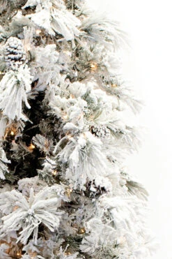 12' Flocked Pine Long Needle Prelit Artificial Christmas Tree -Chirst Seasonal Home Store 100120 4 92860.1546008958