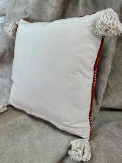 Toss Pillow Woven Chenille Rust Natural 20" X20" -Chirst Seasonal Home Store 11 93661.1634231583