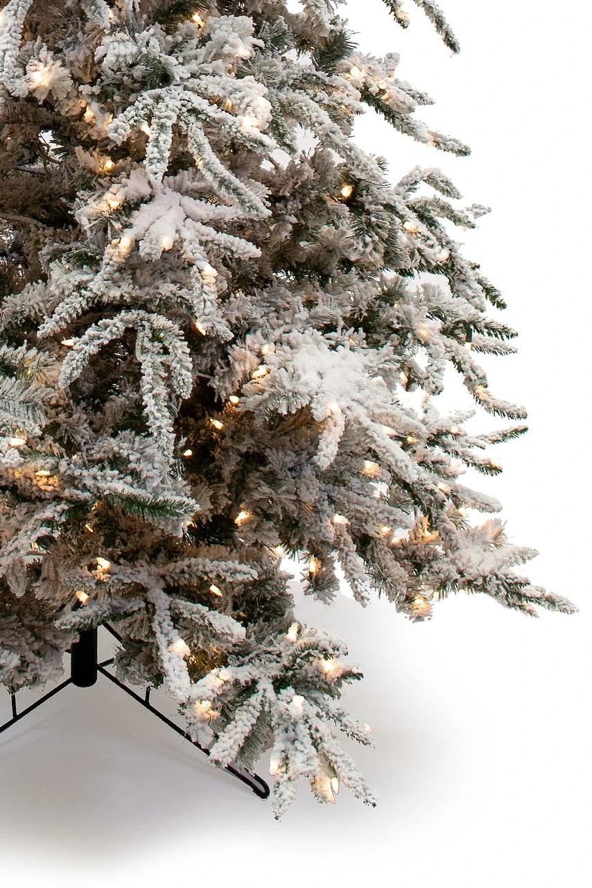 12' Flocked Balsam Pine Tree 3 12' Flocked Balsam Pine Tree - Image 3