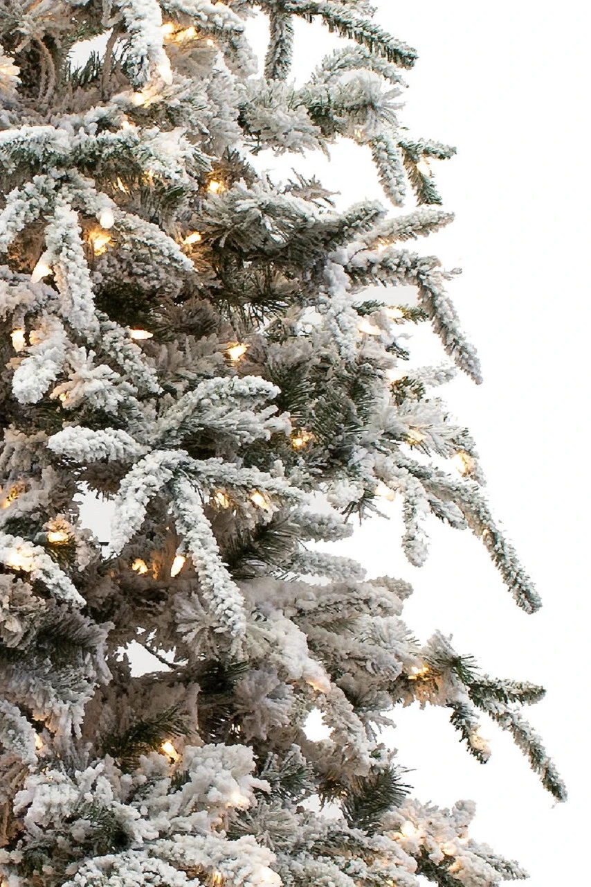 12' Flocked Balsam Pine Tree 5 12' Flocked Balsam Pine Tree - Image 5