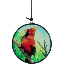 Cardinals Sentiment Windchime With Glass Wind Catcher 36" 7 Cardinals Sentiment Windchime With Glass Wind Catcher 36" -Chirst Seasonal Home Store 13932 White 2 88976.1637086598