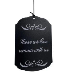 Remembered Sentiment Wind Chime Black And Silver -Chirst Seasonal Home Store 13992LK 3 on White 34438.1646067699