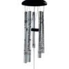 Remembered Sentiment Wind Chime Black And Silver