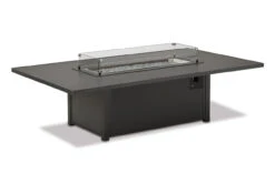 Telescope Aluminum Slat Top Fire Tables 48" X 84" Rectangular Aluminum Slat Chat Height Fire Table -Chirst Seasonal Home Store 1942 2 30277.1613682628