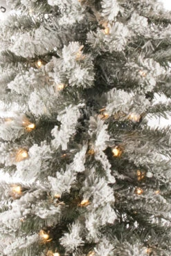 6' Flocked Potted Prelit Artificial Christmas Tree -Chirst Seasonal Home Store 206978 5 23347.1510759977