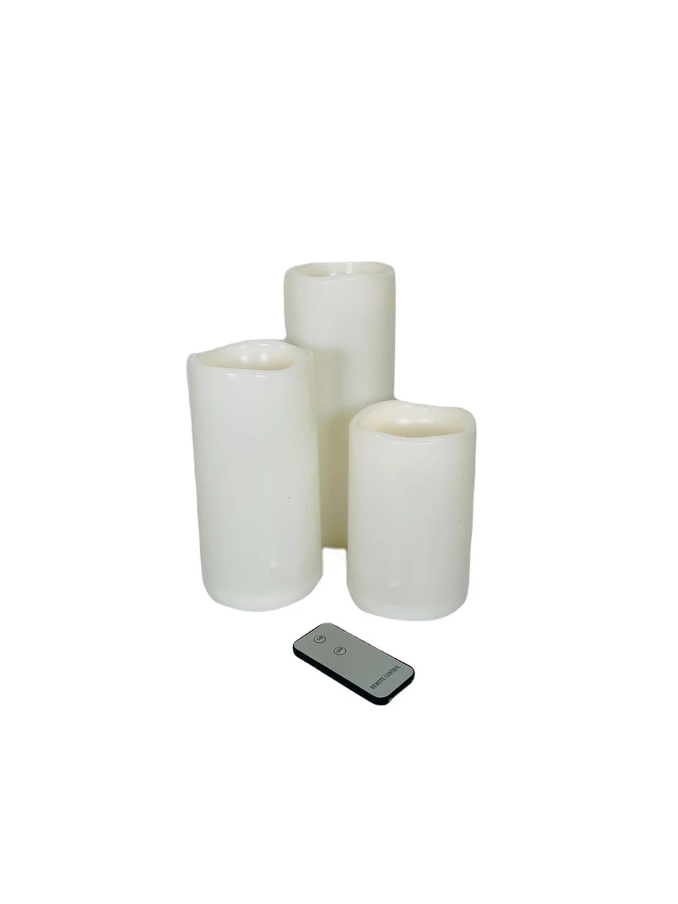 Flameless LED Candles With Remote 3 PC Set Ivory 1 Flameless LED Candles With Remote 3 PC Set Ivory