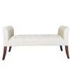 Tufted High Side Bench Off White