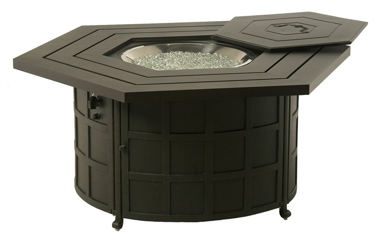 Hanamint Sherwood Outdoor Hexagonal Enclosed Gas Fire Pit Table 1 Hanamint Sherwood Outdoor Hexagonal Enclosed Gas Fire Pit Table