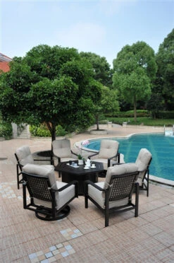 Hanamint Sherwood Outdoor Hexagonal Enclosed Gas Fire Pit Table 7 Hanamint Sherwood Outdoor Hexagonal Enclosed Gas Fire Pit Table -Chirst Seasonal Home Store 245091 4 95401.1628803704