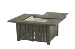 Hanamint Sherwood Outdoor 39" X 56" Rectangular Enclosed Gas Fire Pit Table