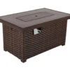 Brooks Rectangular Gas Fire Pit Chat Height