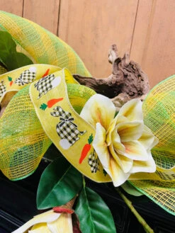 Ribbon Gingham Bunny 2.5" X 10YD Yellow 10 Ribbon Gingham Bunny 2.5" X 10YD Yellow -Chirst Seasonal Home Store 310044002 2 Lifestyle 83198.1644444796