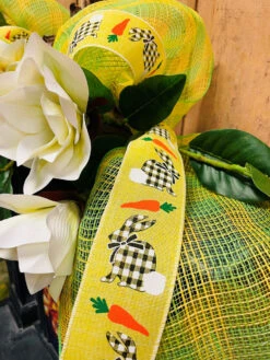 Ribbon Gingham Bunny 2.5" X 10YD Yellow 9 Ribbon Gingham Bunny 2.5" X 10YD Yellow -Chirst Seasonal Home Store 310044002 Main Lifestyle 15181.1644444793