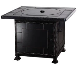 Gensun Paradise Outdoor 36" Square Top Gas Fire Pit W/Paradise Base - Casual Height