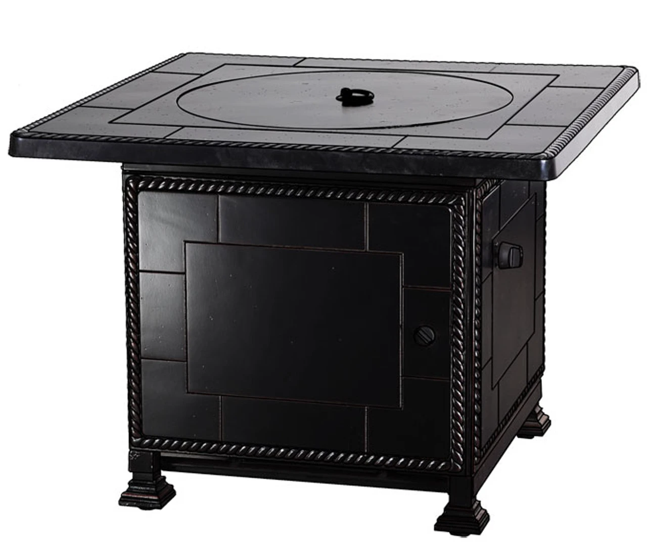 Gensun Paradise Outdoor 36" Square Top Gas Fire Pit W/Paradise Base - Casual Height 1 Gensun Paradise Outdoor 36" Square Top Gas Fire Pit W/Paradise Base - Casual Height