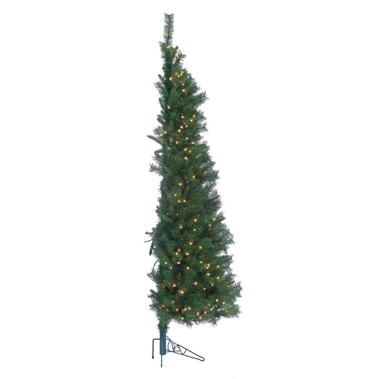 7' Tiffany Prelit Pine Wall Tree 1 7' Tiffany Prelit Pine Wall Tree