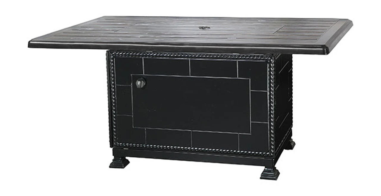 Gensun Lattice Outdoor 40" X 56" Rectangular Fire Pit Table Top W/Paradise Base 1 Gensun Lattice Outdoor 40" X 56" Rectangular Fire Pit Table Top W/Paradise Base