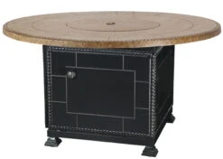 Gensun Paradise Outdoor 42" Round Top Gas Fire Pit W/Paradise Base