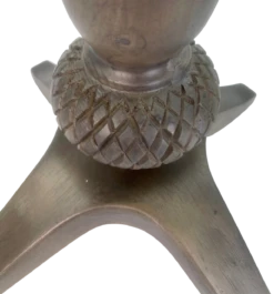 Pedestal Chairside Accent Table Grey -Chirst Seasonal Home Store 51504 on White 4 18661.1638909448