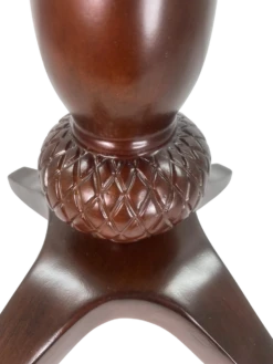 Pedestal Chairside Accent Table Brown Cherry 8 Pedestal Chairside Accent Table Brown Cherry -Chirst Seasonal Home Store 51505 on White 4 23702.1638909500