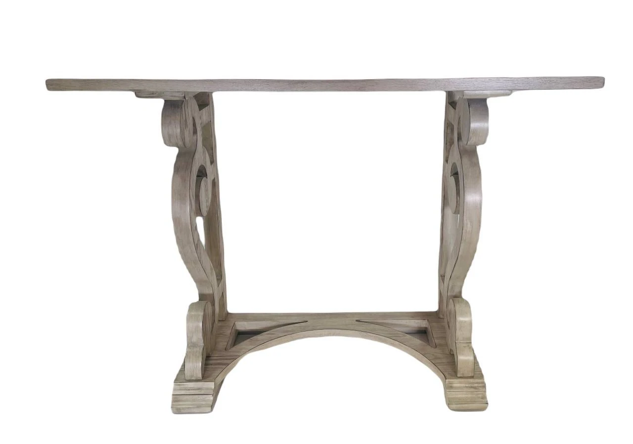 Writing Desk Console Antiqued White Wash 42" 2 Writing Desk Console Antiqued White Wash 42" - Image 2