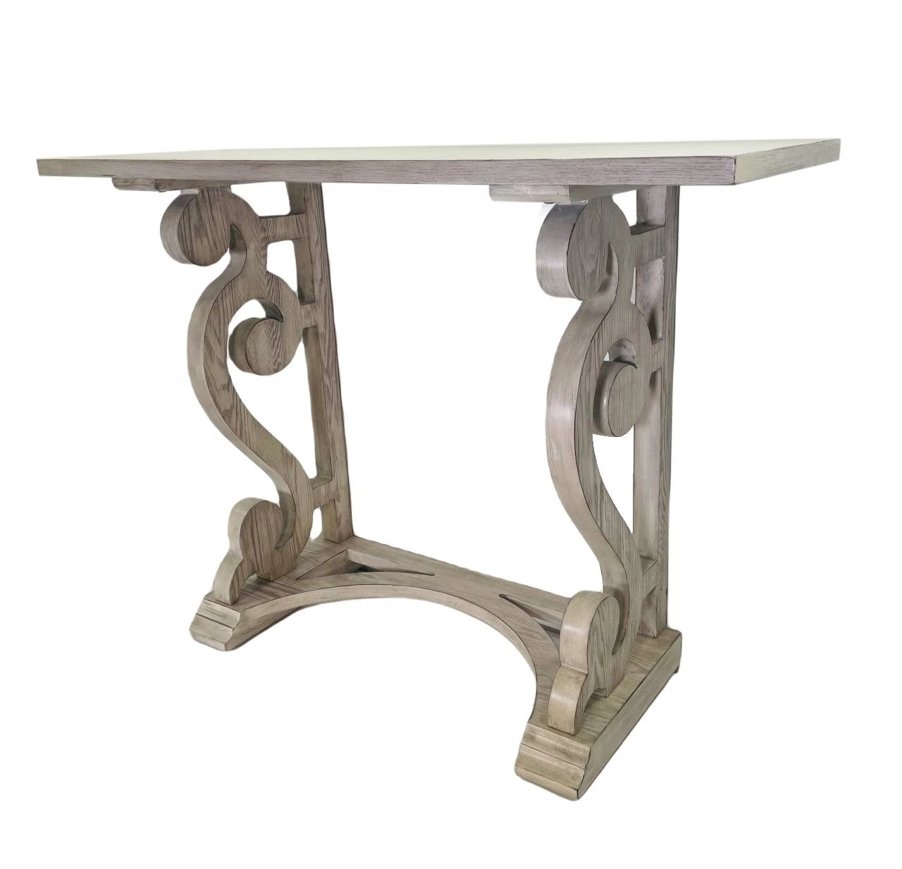 Writing Desk Console Antiqued White Wash 42" 1 Writing Desk Console Antiqued White Wash 42"