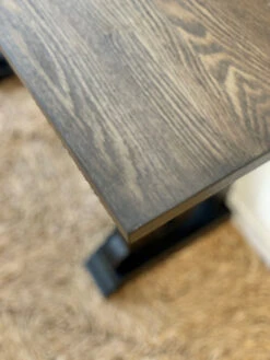 Writing Desk Console Rustic Black W/ Walnut Stain Top 42" -Chirst Seasonal Home Store 55647TT Top Corner Portrait 30260.1622665311