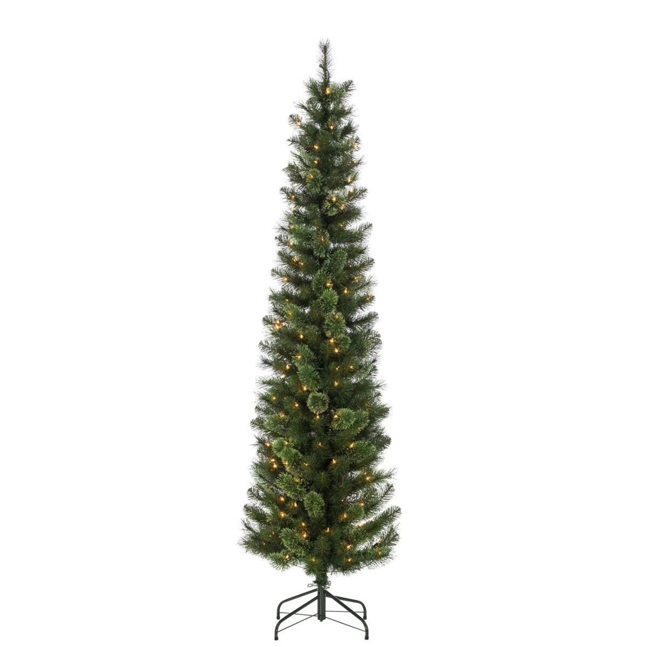 7.5' Prelit Cashmere Pencil Artificial Christmas Tree 1 7.5' Prelit Cashmere Pencil Artificial Christmas Tree