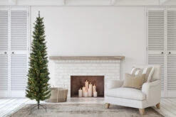 7.5' Prelit Cashmere Pencil Artificial Christmas Tree 6 7.5' Prelit Cashmere Pencil Artificial Christmas Tree -Chirst Seasonal Home Store 562275C 77378.1656695667