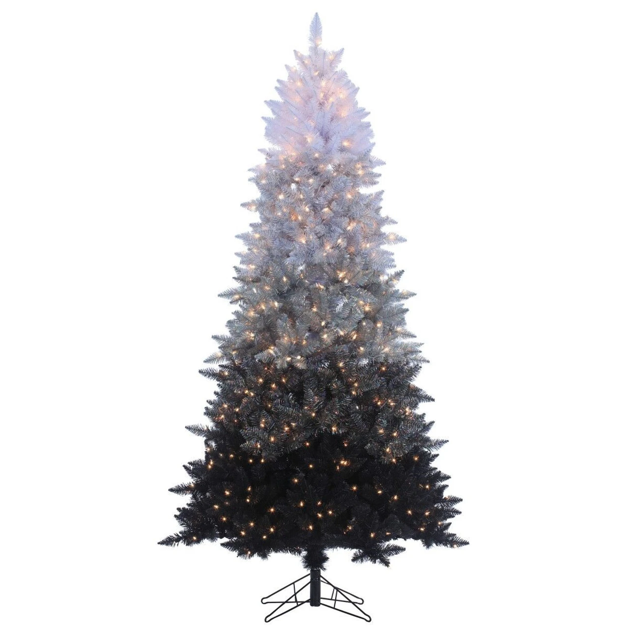 7.5' Vintage Black Prelit Ombre Spruce Artificial Christmas Tree 1 7.5' Vintage Black Prelit Ombre Spruce Artificial Christmas Tree