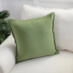 Indoor Velvet Flange Loden Green 18-Inch Throw Pillow 9 Indoor Velvet Flange Loden Green 18-Inch Throw Pillow -Chirst Seasonal Home Store 615776BPP 4 56823.1696531632