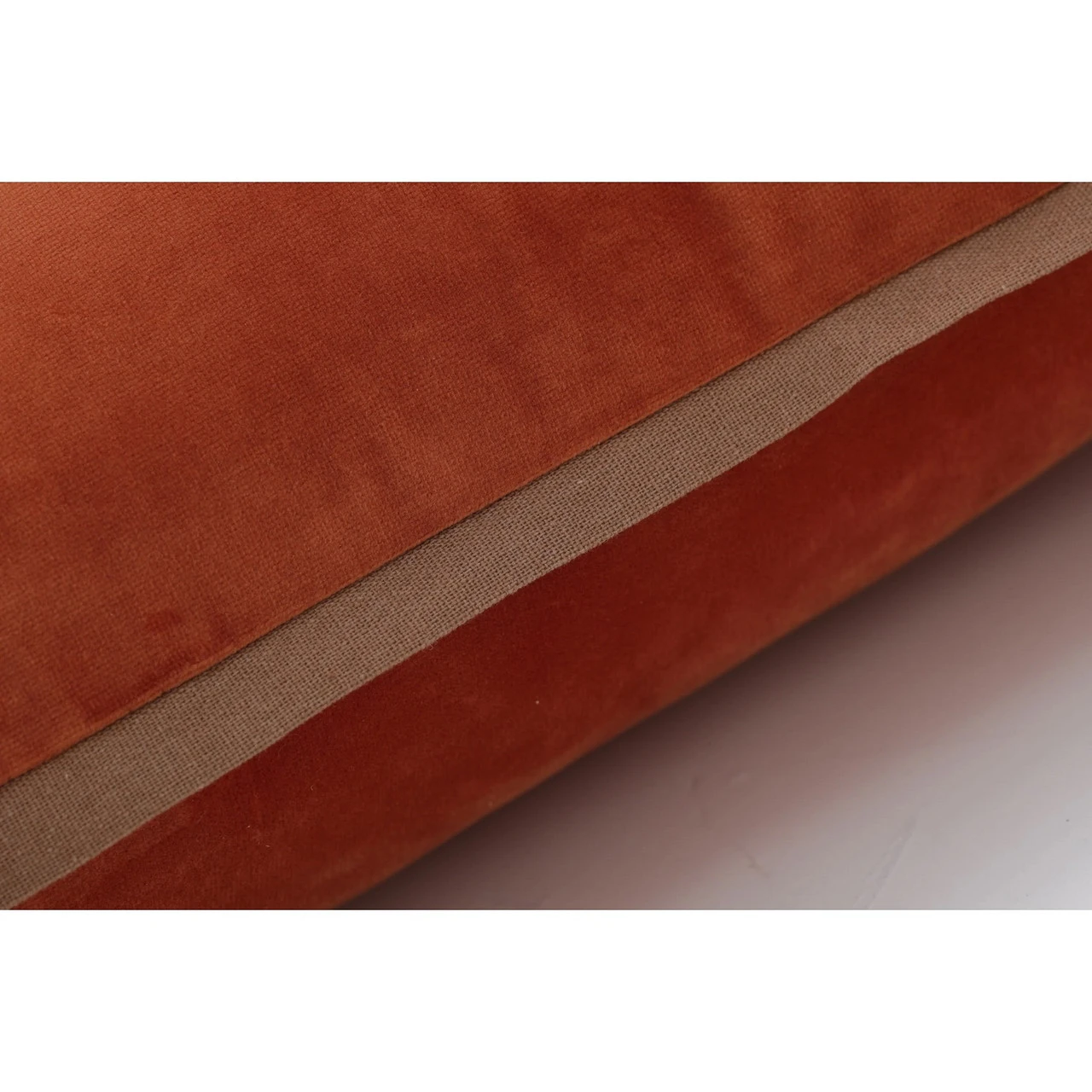 Indoor Velvet Flange Cinnamon Orange 18-inch Throw Pillow 2 Indoor Velvet Flange Cinnamon Orange 18-inch Throw Pillow - Image 2