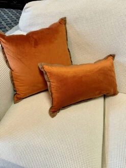 Indoor Velvet Flange Cinnamon Orange 18-inch Throw Pillow 11 Indoor Velvet Flange Cinnamon Orange 18-inch Throw Pillow -Chirst Seasonal Home Store 615806BPP 6 83992.1696533172