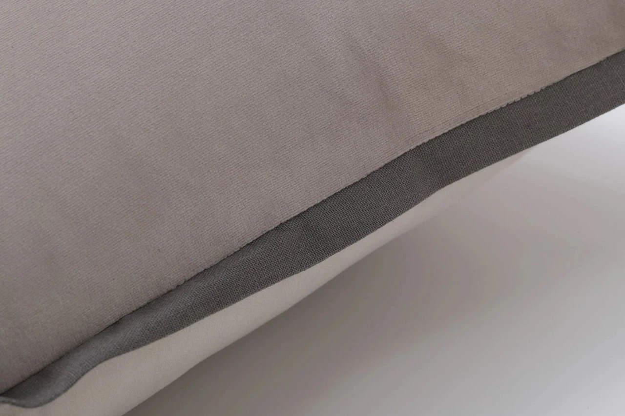 Indoor Velvet Flange Dove Grey 18-Inch Throw Pillow 2 Indoor Velvet Flange Dove Grey 18-Inch Throw Pillow - Image 2