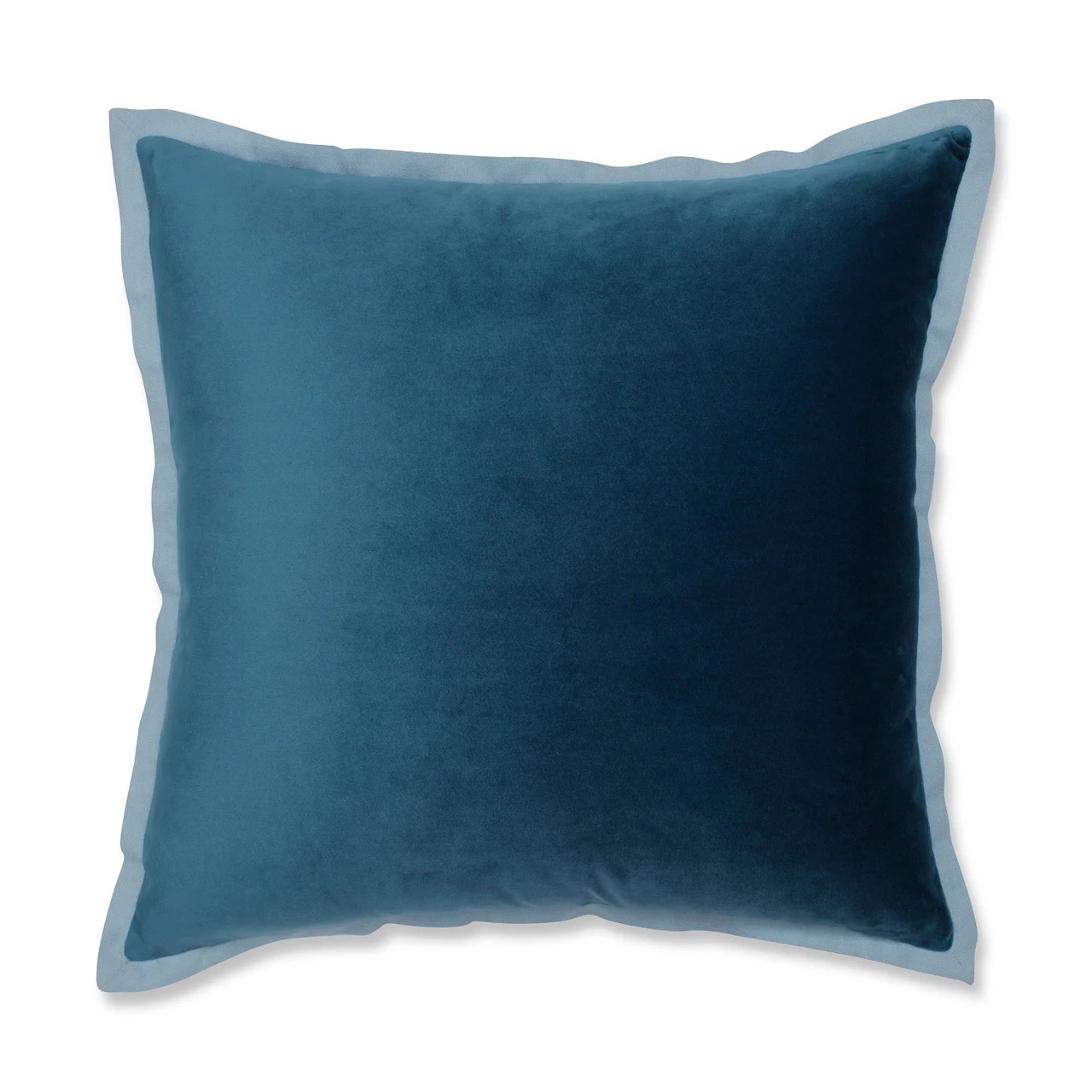 Indoor Velvet Flange Peacock Teal 18-Inch Throw Pillow 1 Indoor Velvet Flange Peacock Teal 18-Inch Throw Pillow