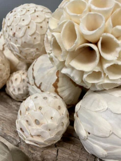 Mixed Texture Orbs Bag Large 18pc White Natural 9 Mixed Texture Orbs Bag Large 18pc White Natural -Chirst Seasonal Home Store 62220 White Natural 5 60742.1682605184