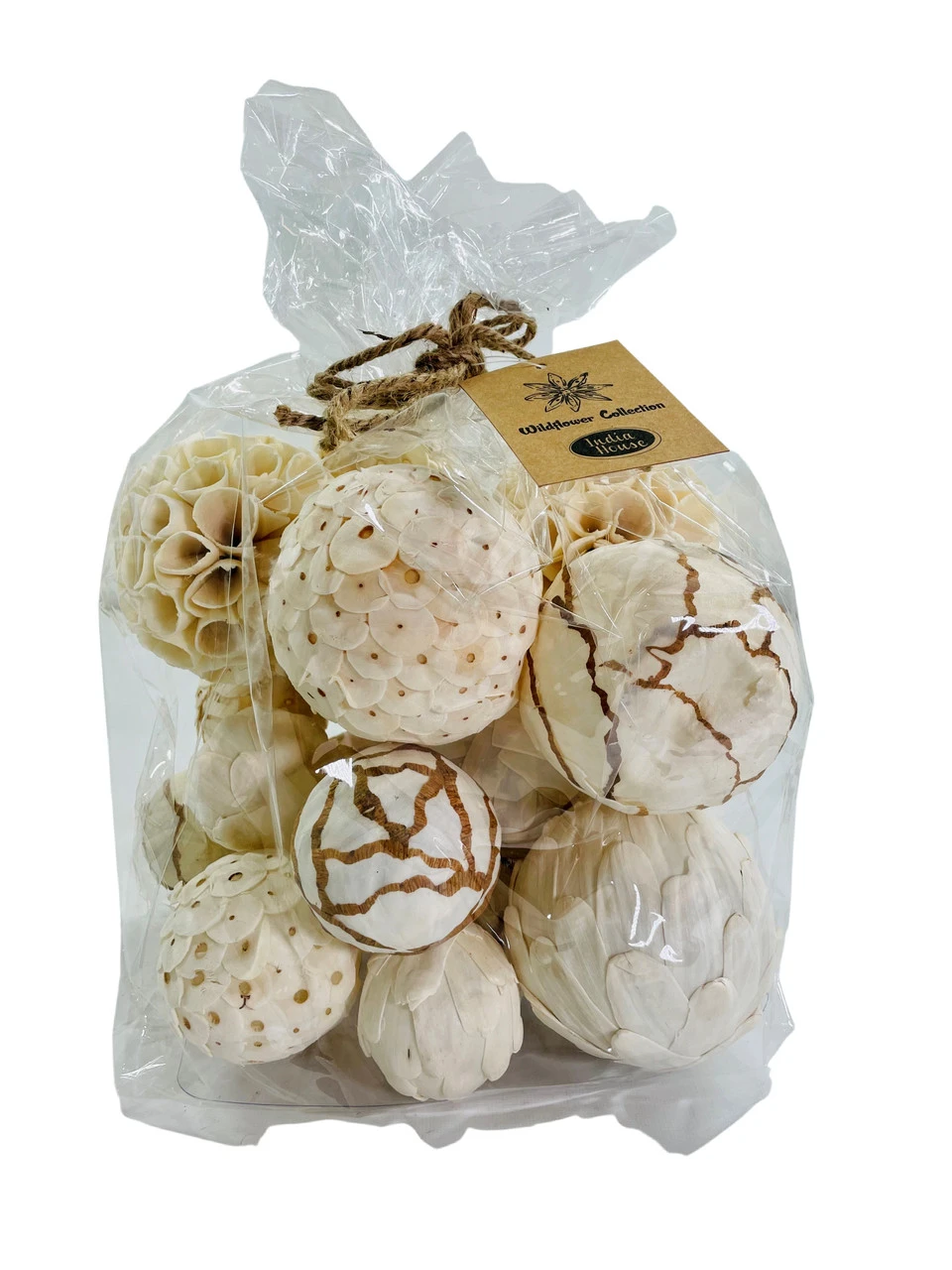 Mixed Texture Orbs Bag Large 18pc White Natural 1 Mixed Texture Orbs Bag Large 18pc White Natural