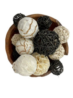 Mixed Texture Orbs Carton Large 15pc Black -Chirst Seasonal Home Store 62331 3 70737.1675718396