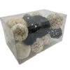 Mixed Texture Orbs Carton Large 15pc Black