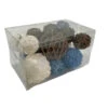 Mixed Texture Orbs Carton Large 15pc Blue