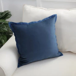 Indoor Velvet Flange Navy 18-Inch Throw Pillow 8 Indoor Velvet Flange Navy 18-Inch Throw Pillow -Chirst Seasonal Home Store 630434BPP 3 79988.1696536535