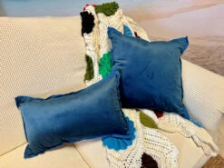 Indoor Velvet Flange Navy 18-Inch Throw Pillow 10 Indoor Velvet Flange Navy 18-Inch Throw Pillow -Chirst Seasonal Home Store 630434BPP 5 01255.1696536535