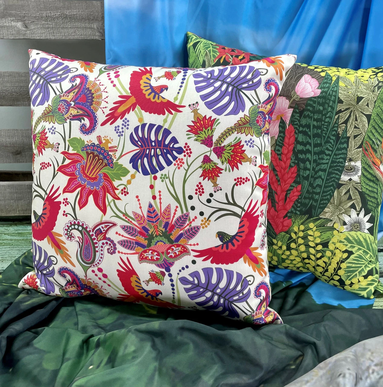 Outdoor Pillow 19"Square Scottish Purple 4 Outdoor Pillow 19"Square Scottish Purple - Image 4