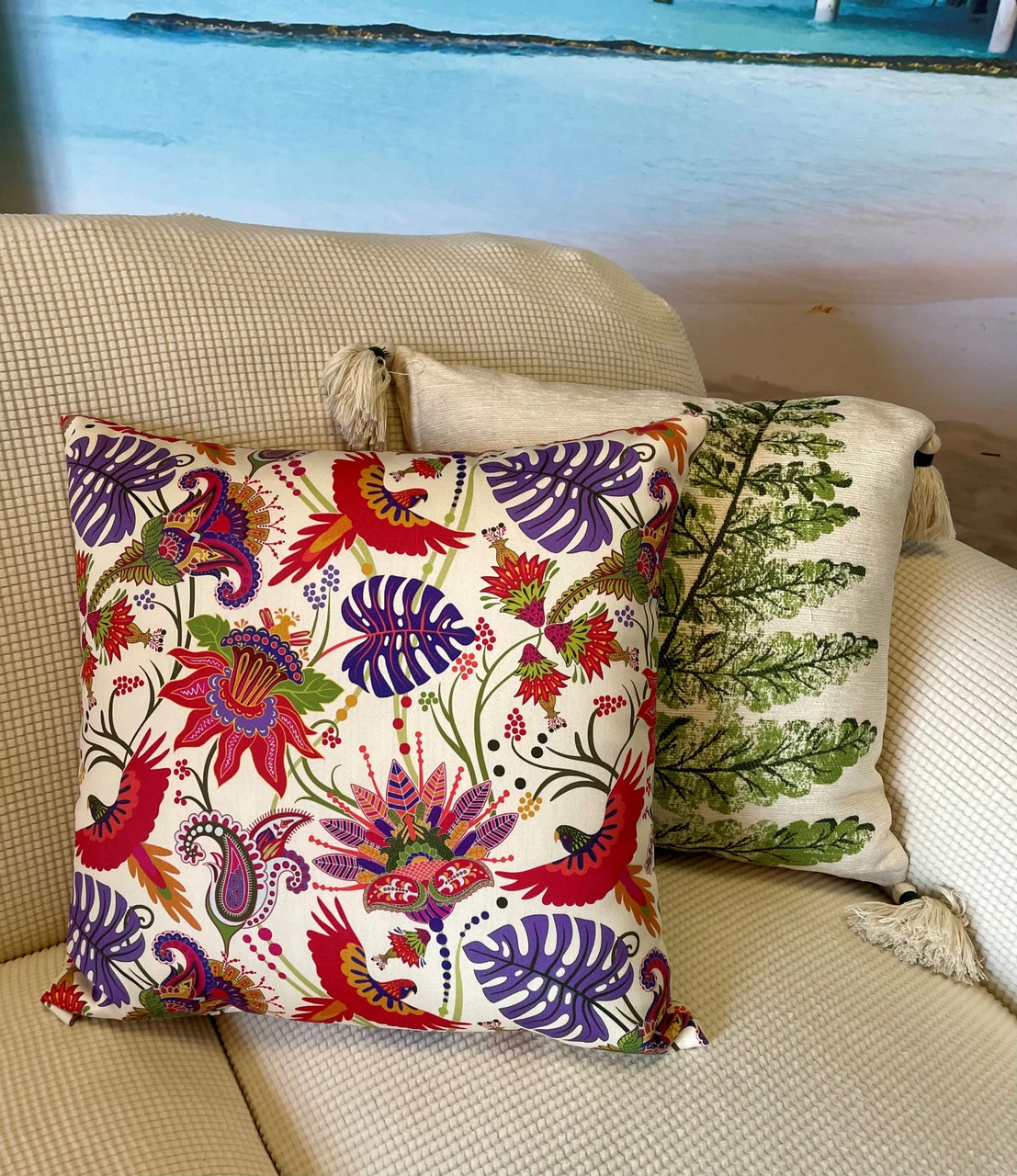 Outdoor Pillow 19"Square Scottish Purple 5 Outdoor Pillow 19"Square Scottish Purple - Image 5