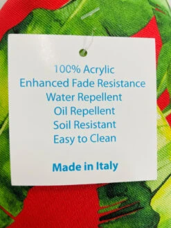 Outdoor Pillow 19"Square Tropical Leaf Fire Orange -Chirst Seasonal Home Store 66122 Features Tag 78424.1677076003